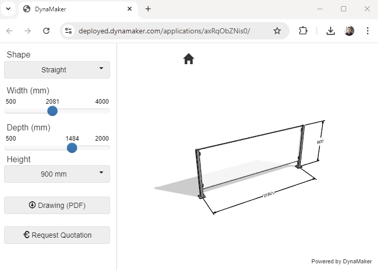 3d configurator railing demo